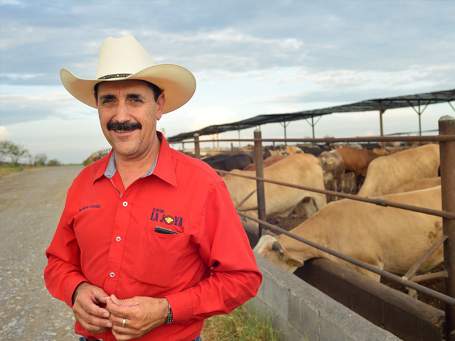 Martin Gonzalez, who owns a feedyard near Sabinas Hidalgo, Mexico, works with some of the largest feedyards in Mexico and his meatpacker, SuKarne in Mexico City, to export beef to 17 countries, including the U.S. (DTN/The Progressive Farmer photo by Jim Patrico)